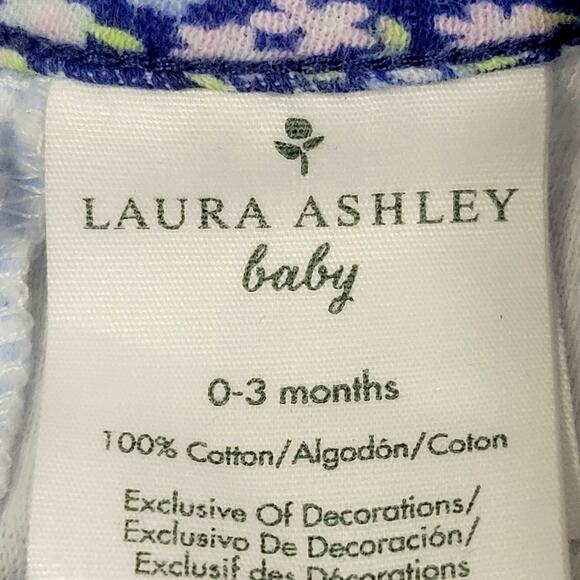 Laura Ashley Baby Infant Dress Onesie Blue Size 0-3 Months - Picture 4 of 6